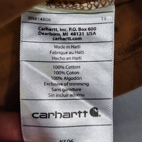 Carhartt Tough Shirt short sleeve T-shirt men's size M desert brown with graphic - Picture 5 of 7